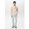 Mango Man linnen casual overhemd beige