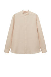 thumbnail: Mango Man linnen casual overhemd beige