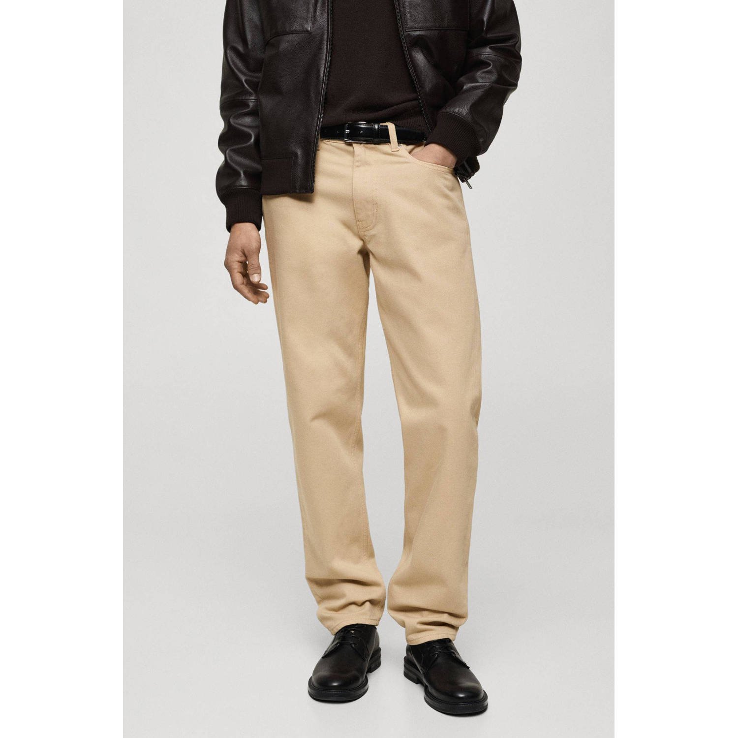 Mango Man regular fit jeans lichtbeige