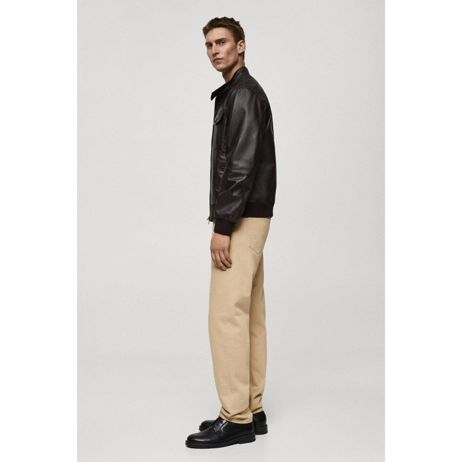 Mango Man regular fit jeans lichtbeige