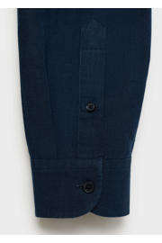 thumbnail: Mango Man linnen casual overhemd donkerblauw