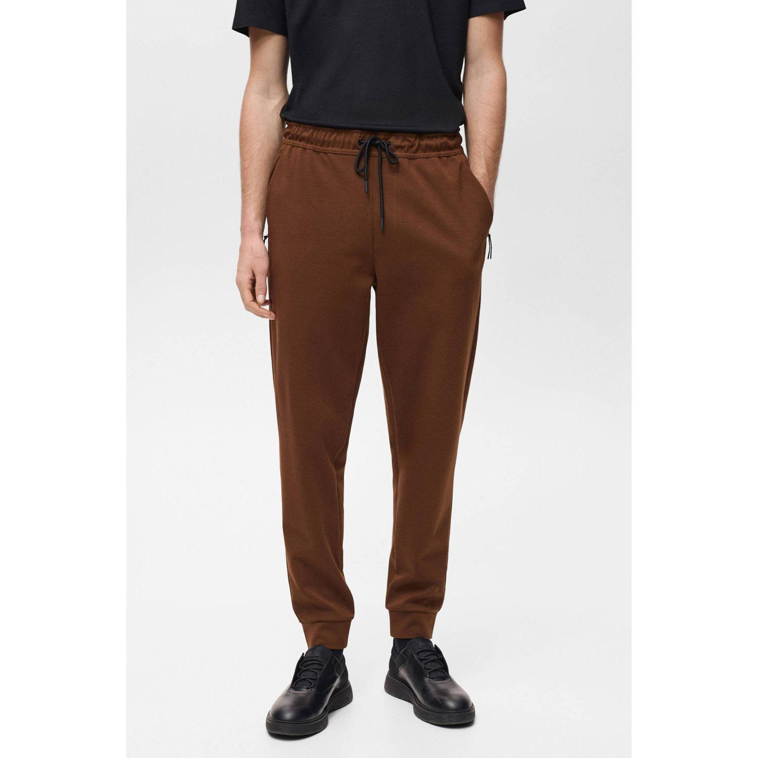 Mango Man regular joggingbroek donker oranje
