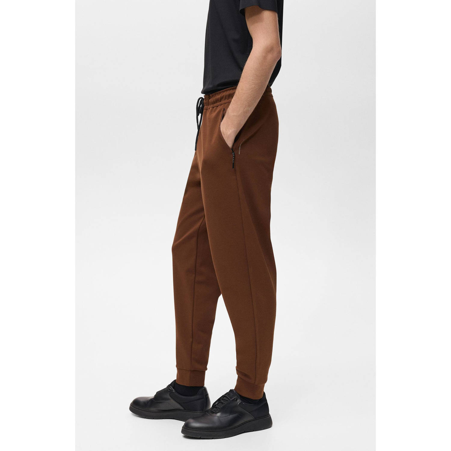 Mango Man regular joggingbroek donker oranje