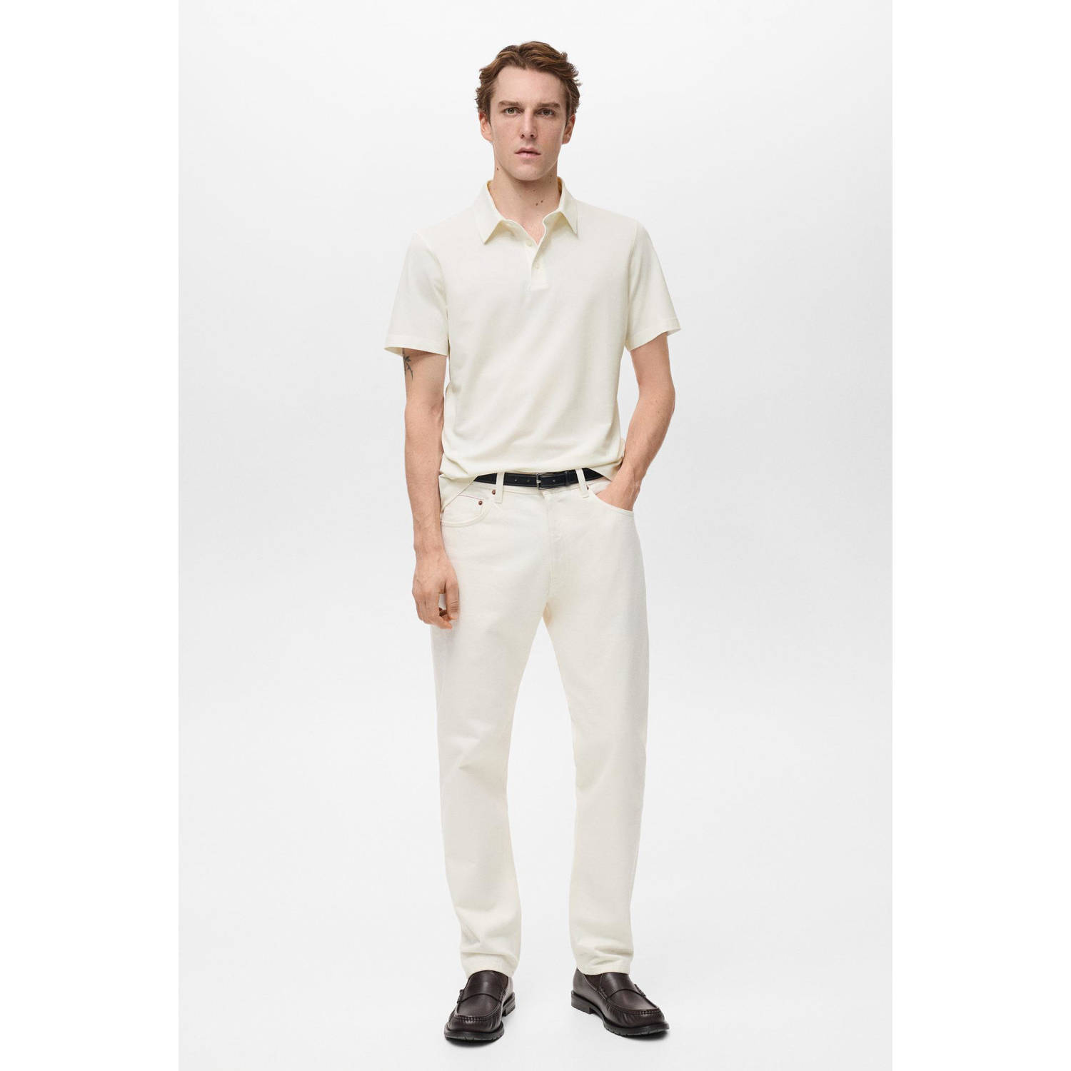 Mango Man polo ecru