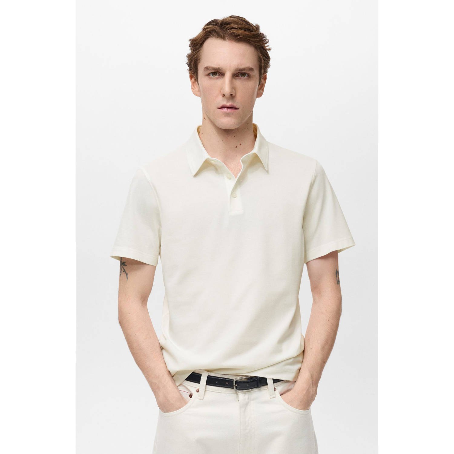 Mango Man polo ecru