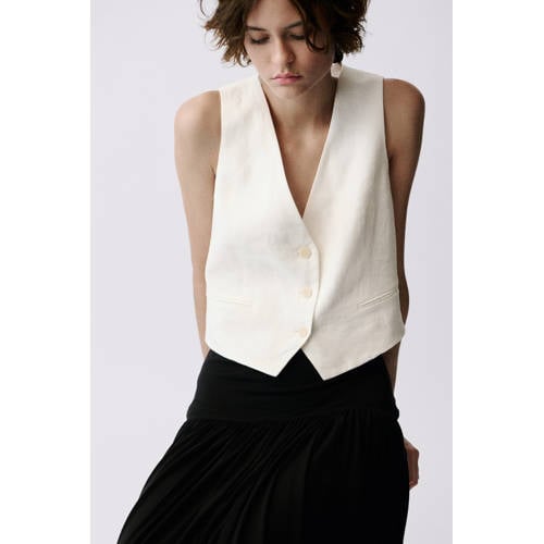 Mango gilet wit afbeelding