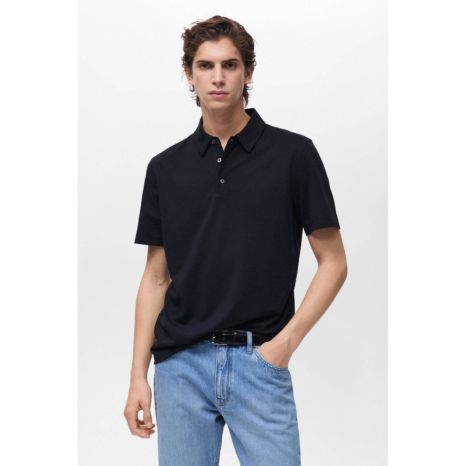 Mango Man polo donkerblauw