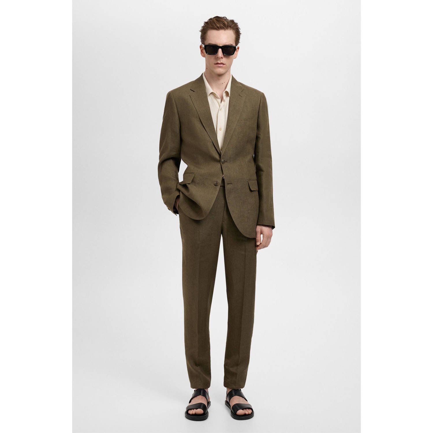 Mango Man slim pantalon kaki
