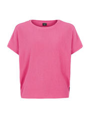 thumbnail: Roze dames Protest T-shirt van polyester met effen, half lange mouwen, ronde hals en textuur