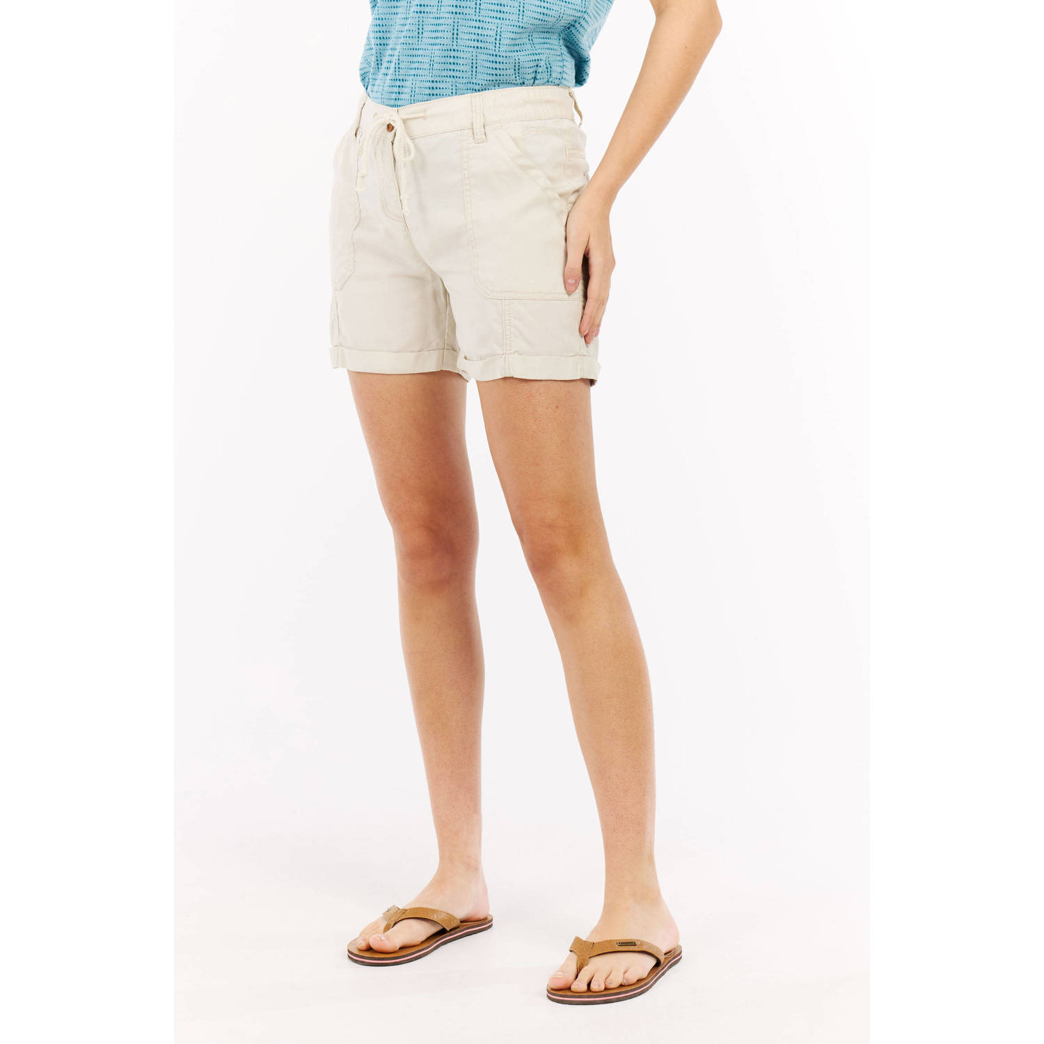 Protest straight regular waist casual short ecru