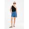 Protest wide leg regular waist denim short medium blue denim