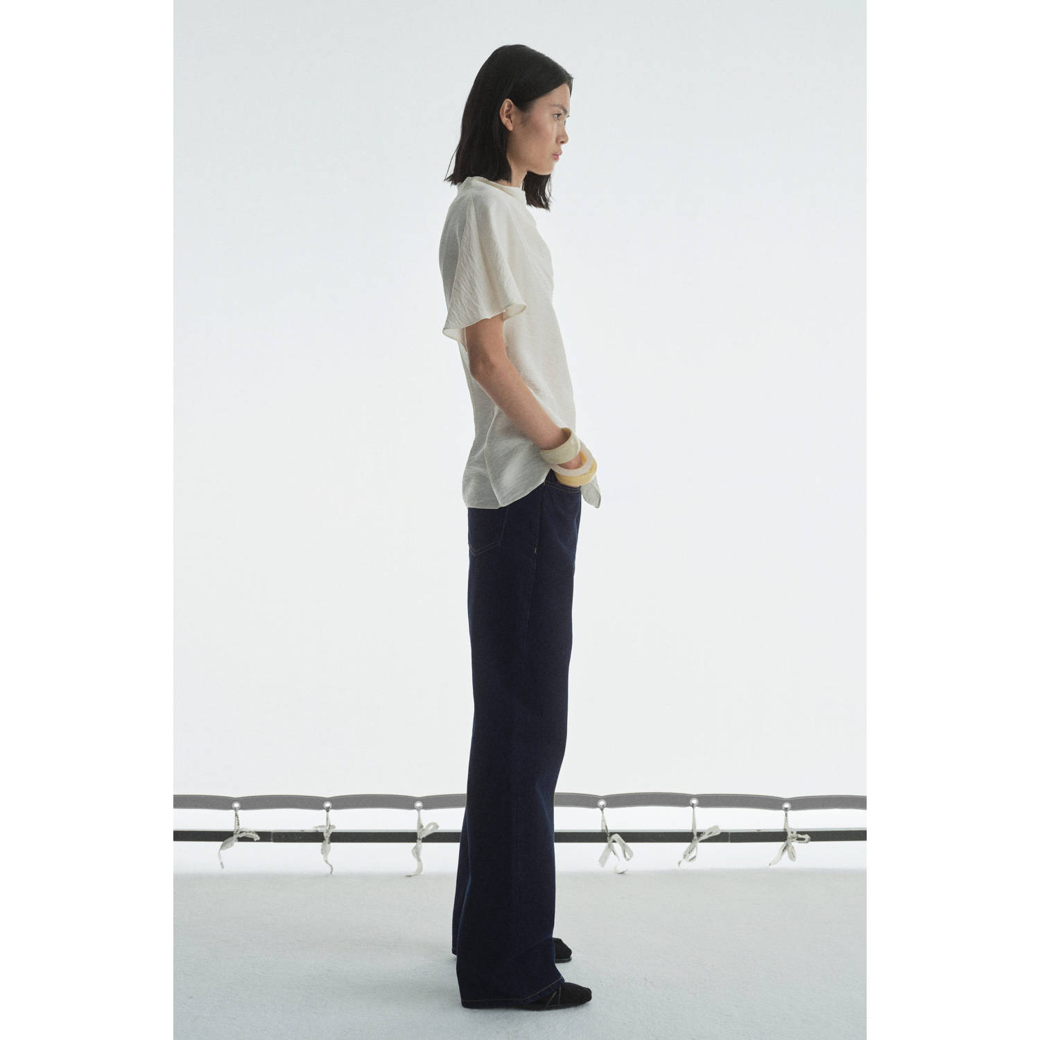 Mango straight fit jeans dark blue denim