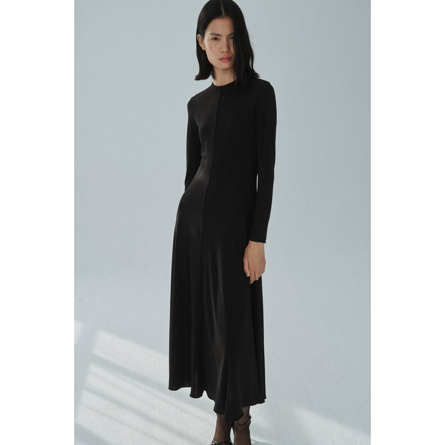 Mango midi jurk zwart