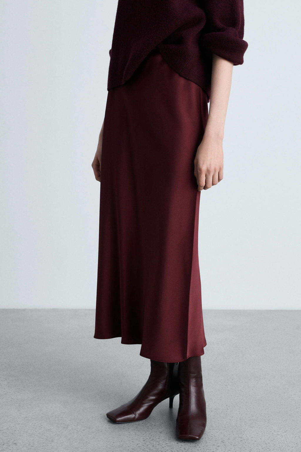 Mango midi rok donkerrood kopen? | Morgen in huis | wehkamp