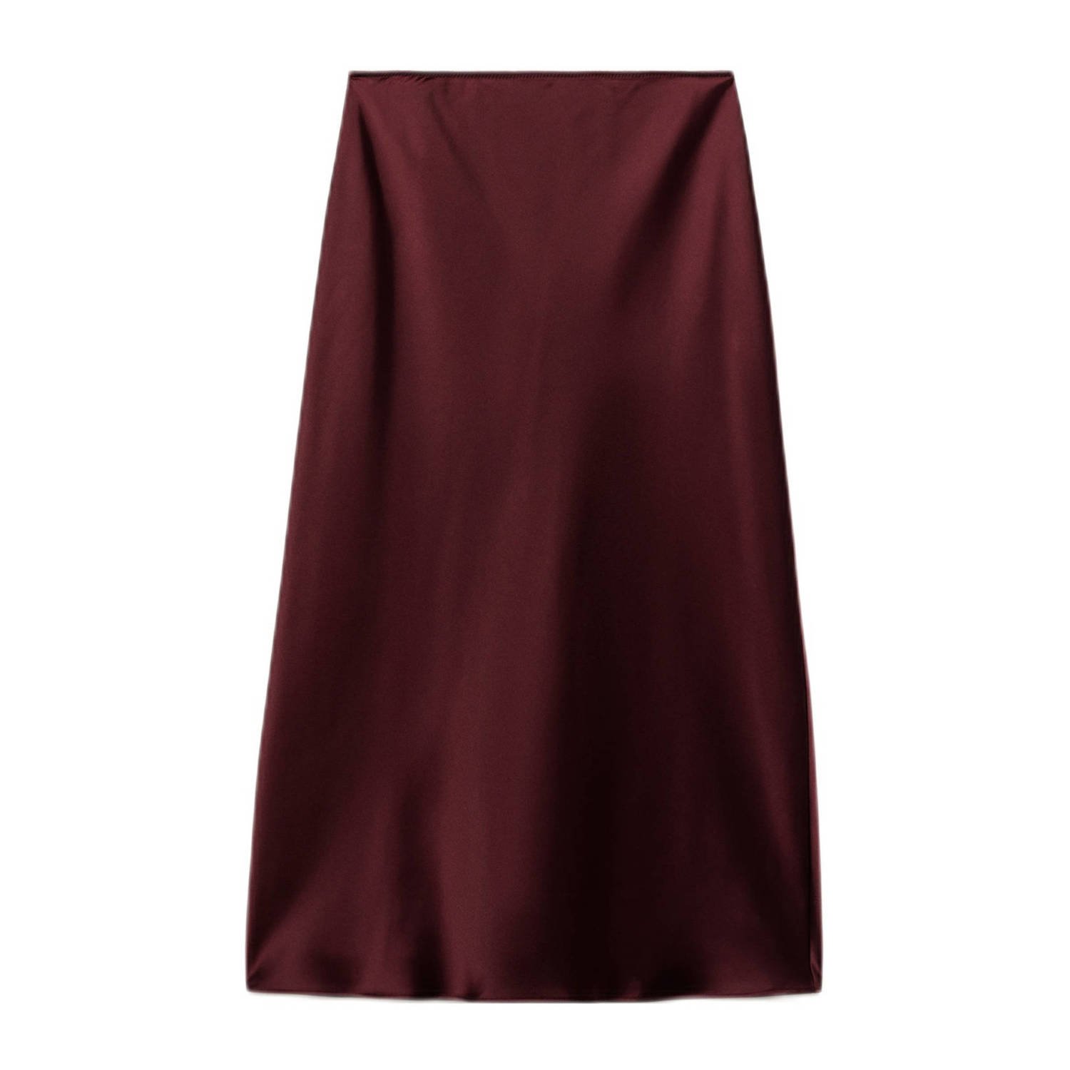 Mango midi rok donkerrood