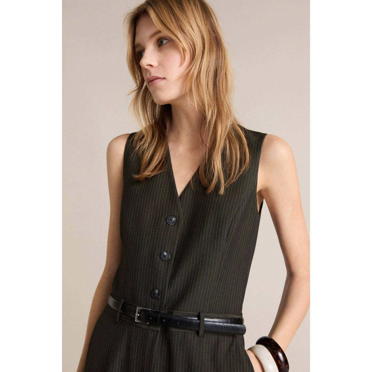 Mango jumpsuit donkergroen