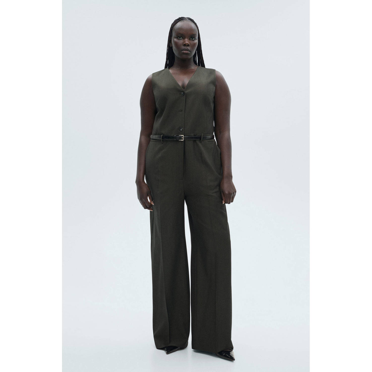 Mango jumpsuit donkergroen