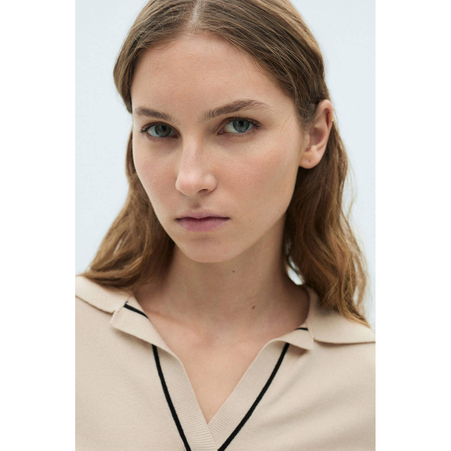 Mango gebreide trui beige