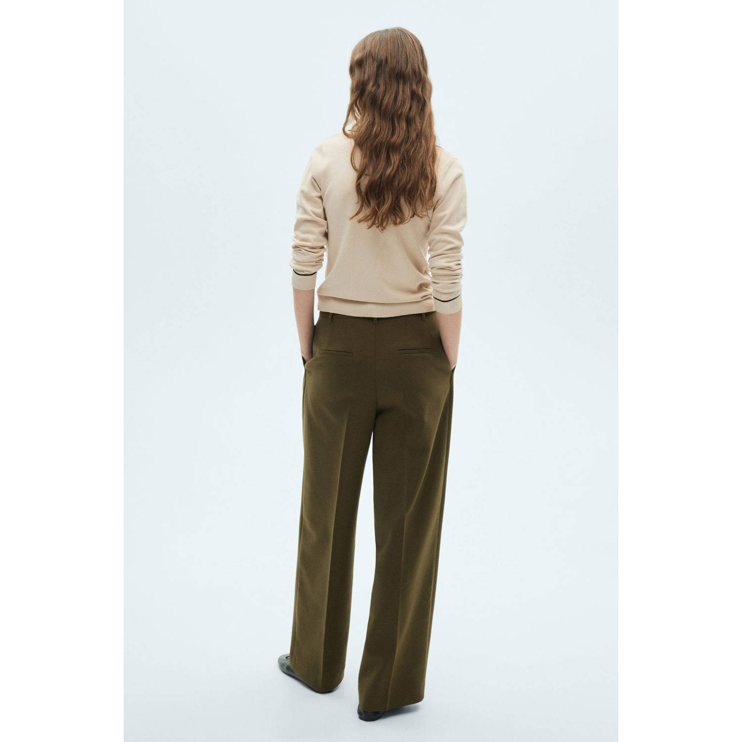 Mango gebreide trui beige