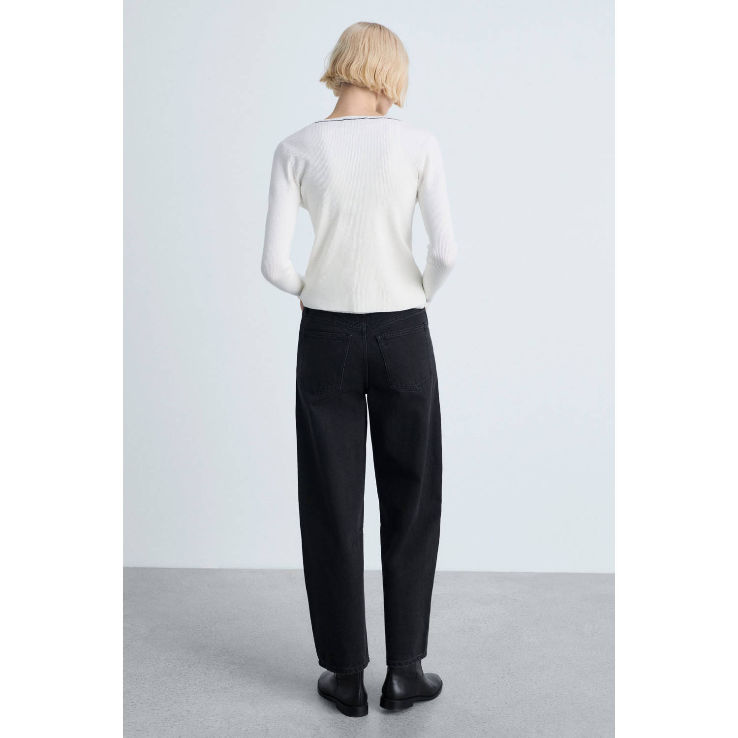 Mango gebreid vest ecru