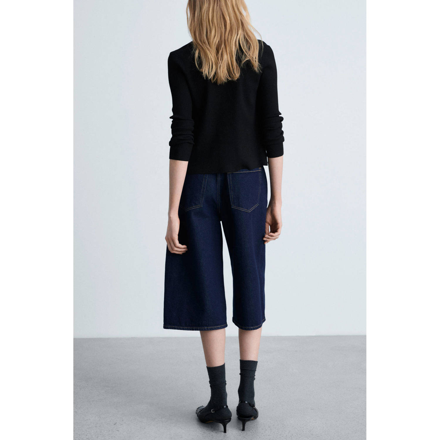 Mango gebreid vest zwart