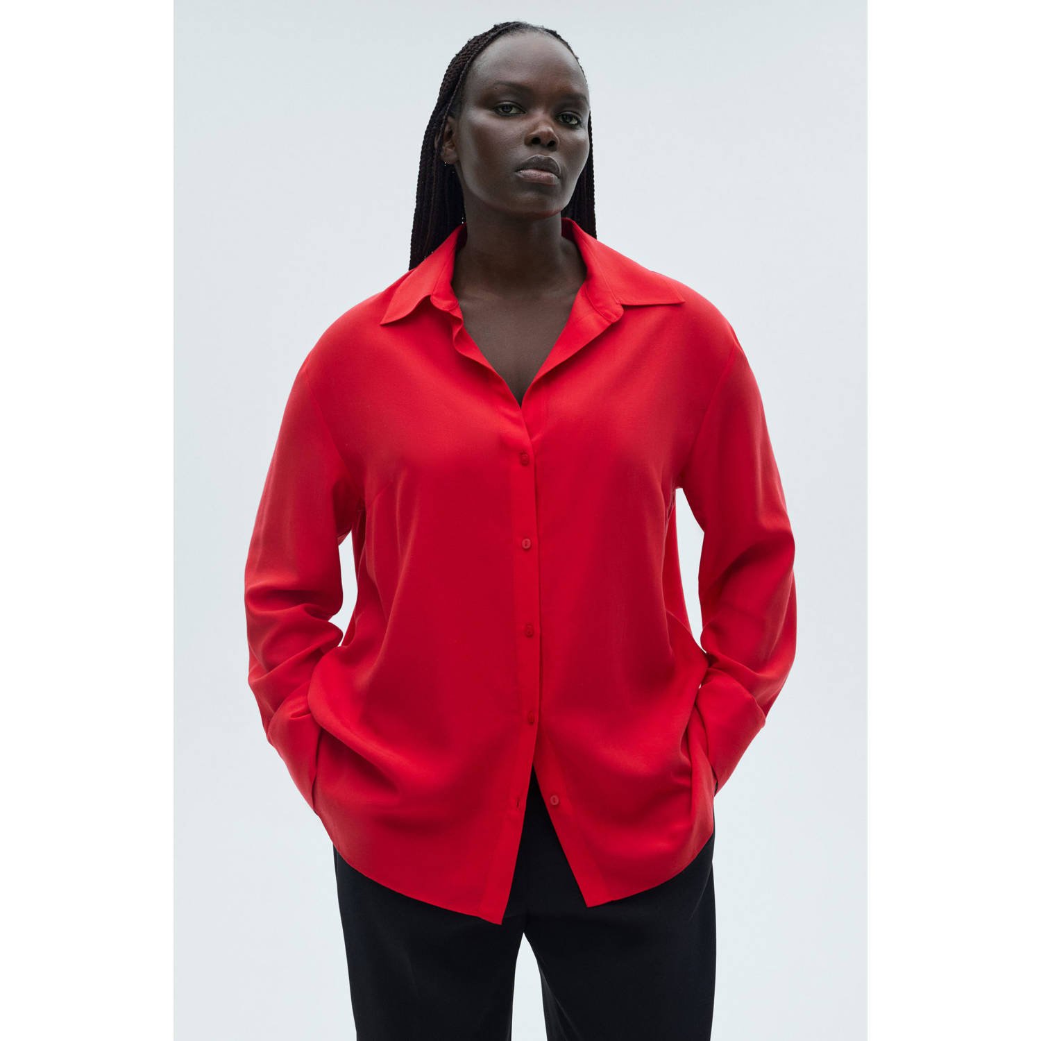 Mango blouse rood