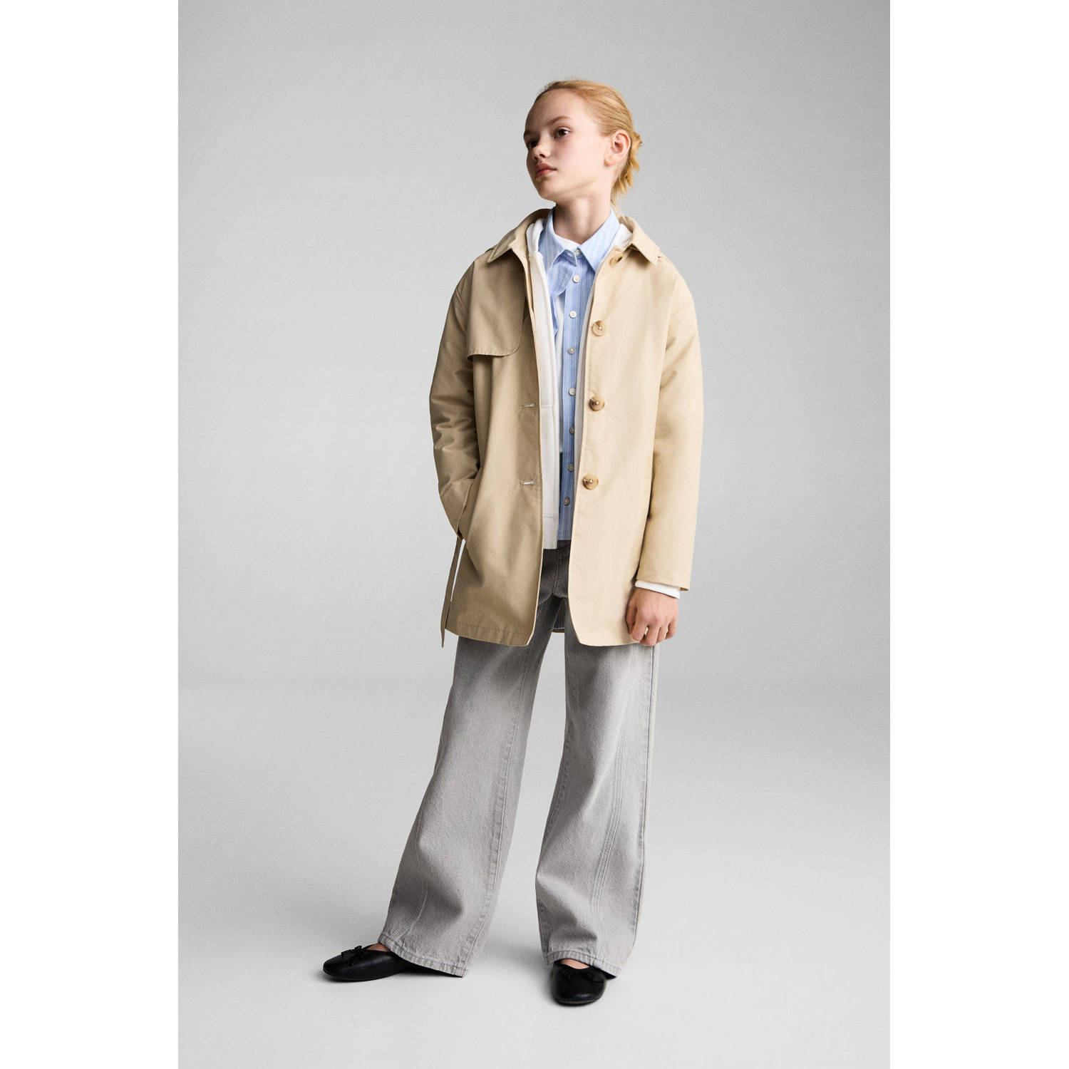 Mango Kids trenchcoat lichtbruin
