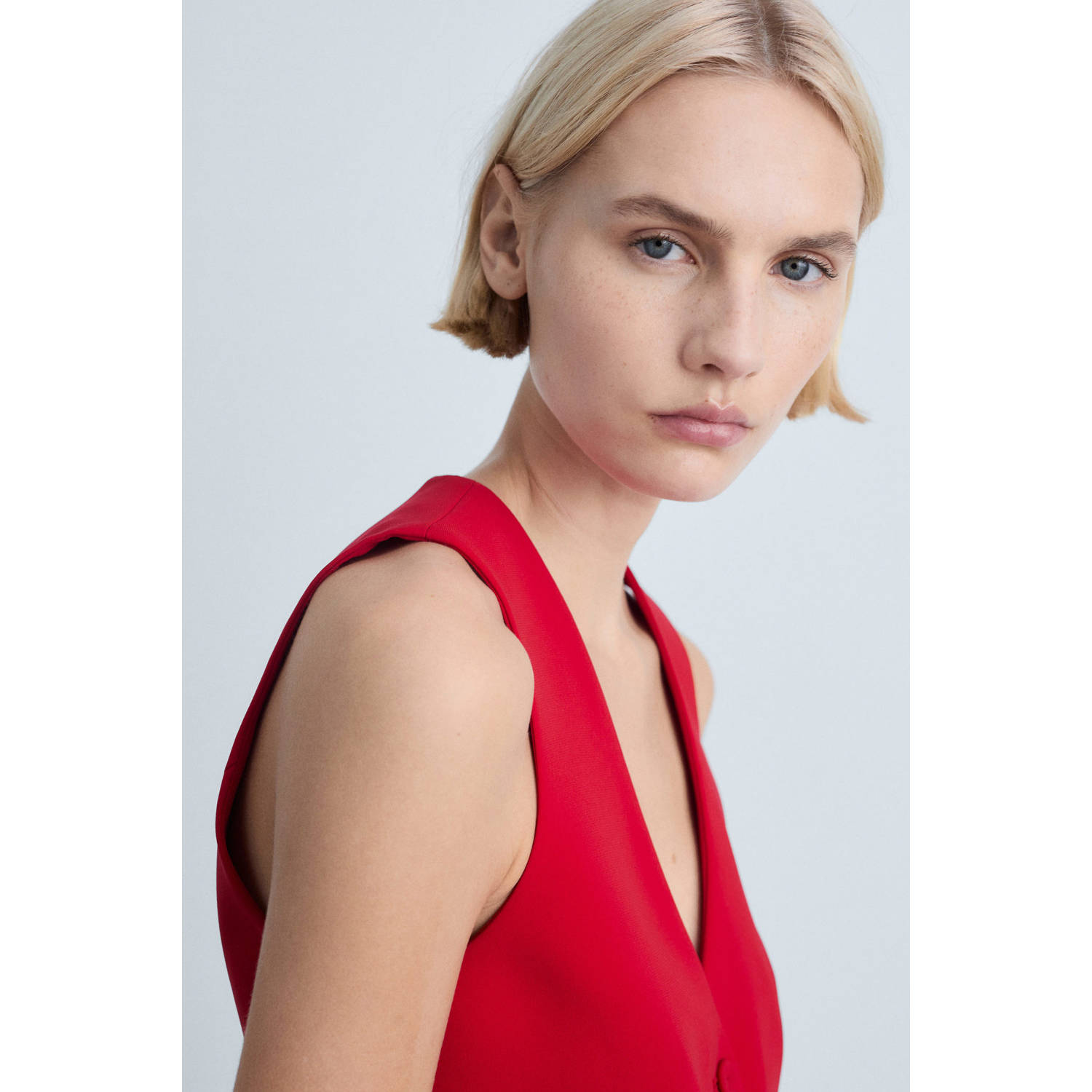 Mango gilet rood