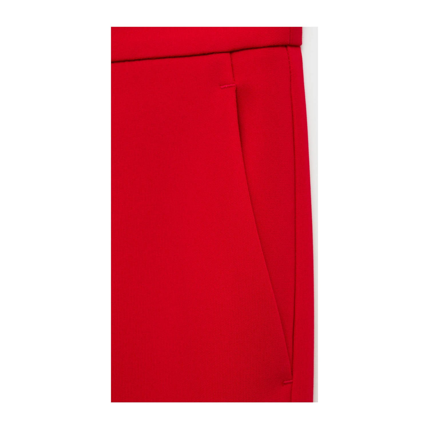 Mango straight fit broek rood