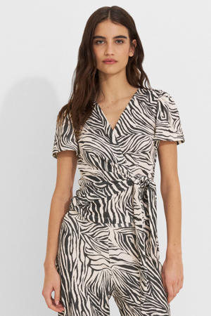 crinkle top met zebra print