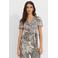 Ruby crinkle top met zebra print