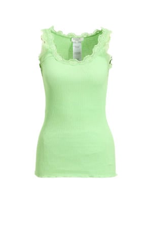 singlet rib gebreid limegroen
