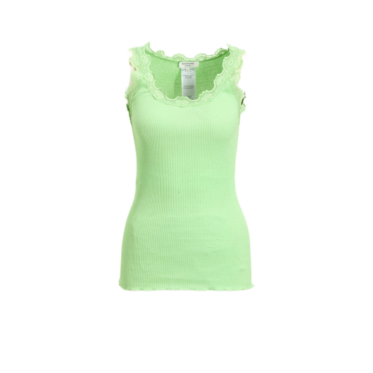 Rosemunde singlet rib gebreid limegroen