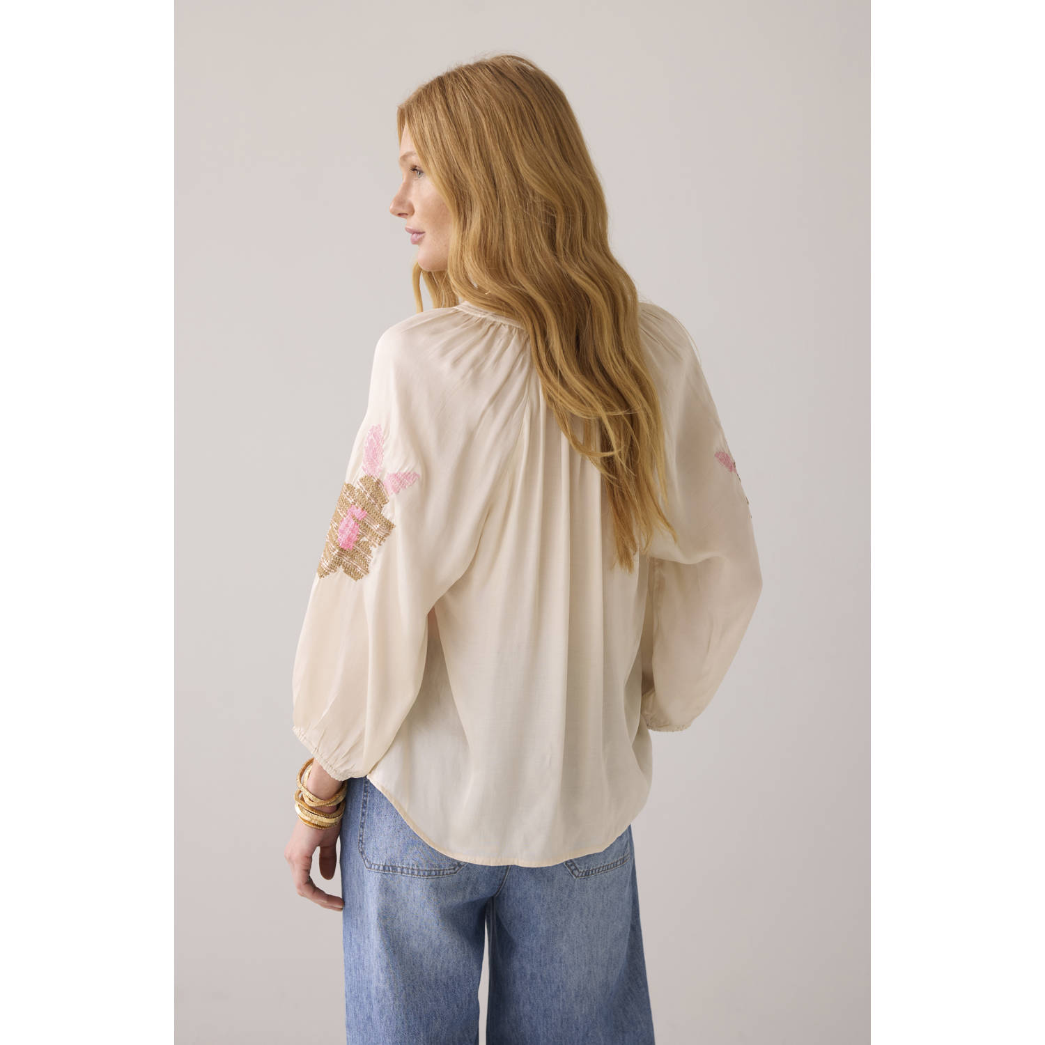 Summum blousetop wit met pailletten