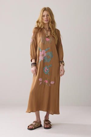maxi jurk bruin