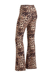 thumbnail: anytime flared broek met leopard print bruin/zwart