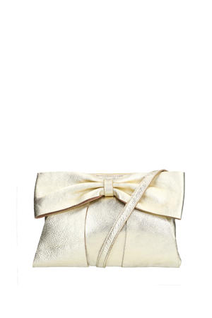 leren crossbody tas goudkleurig