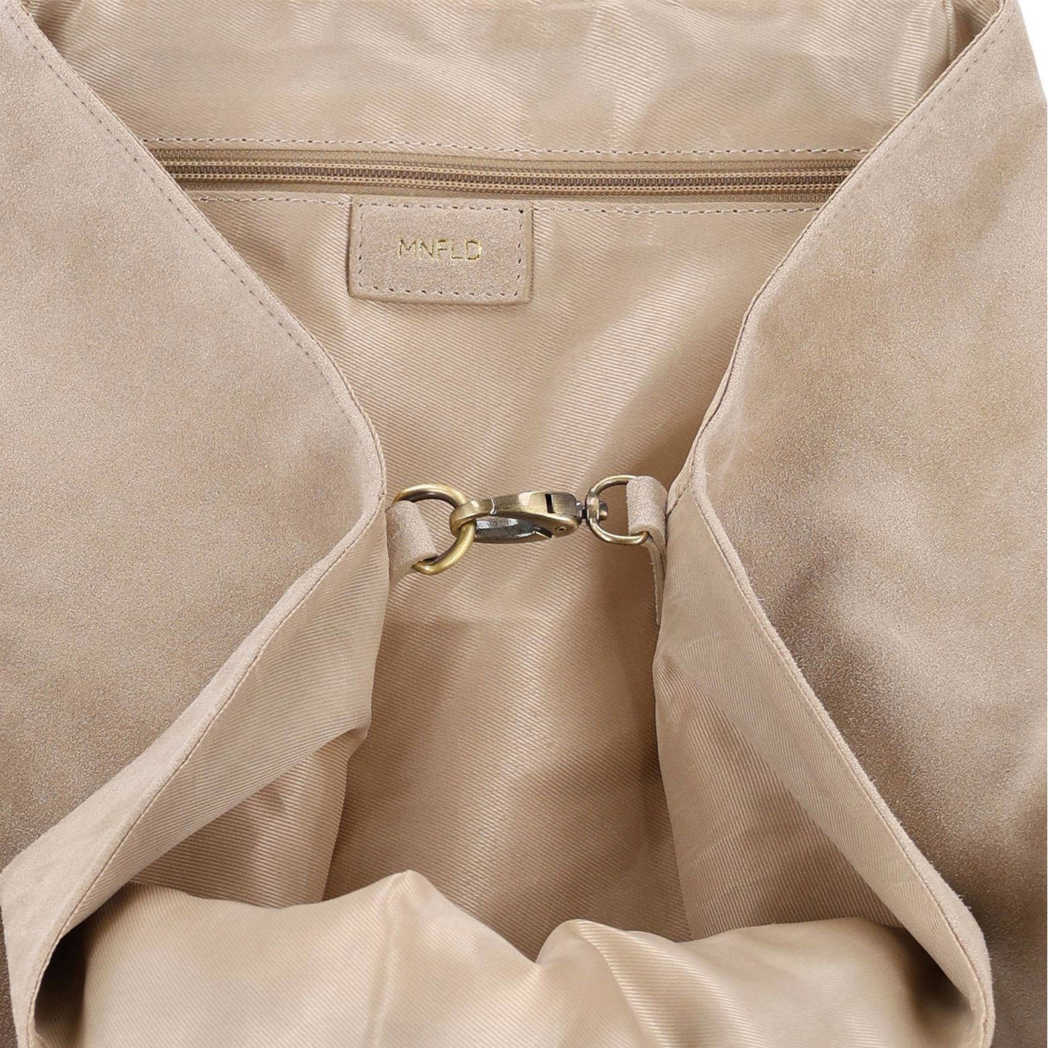 Manfield suede shopper beige