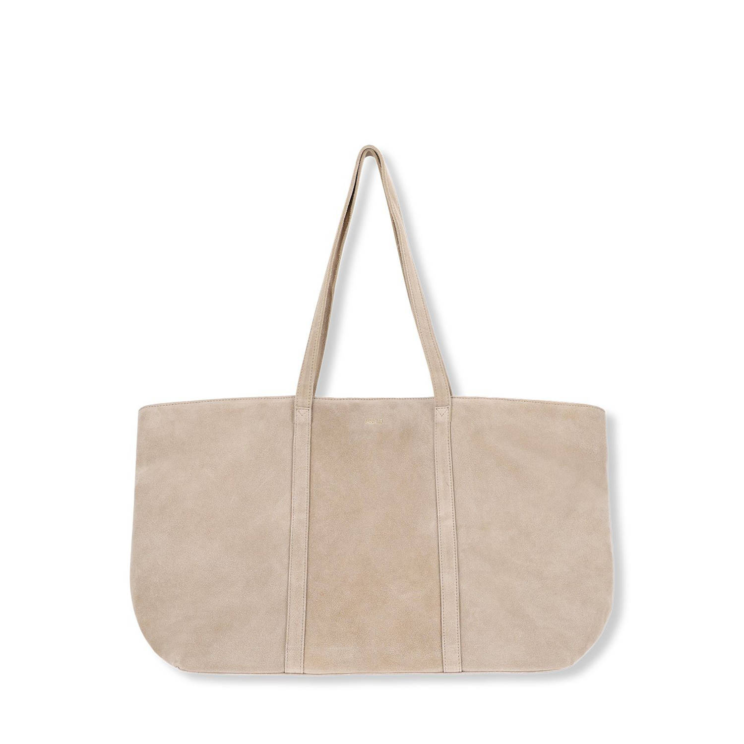 Manfield suede shopper beige
