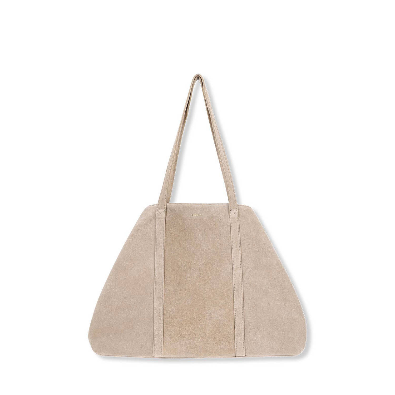 Manfield suede shopper beige