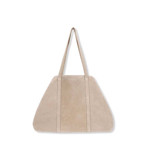 Manfield suede shopper beige afbeelding