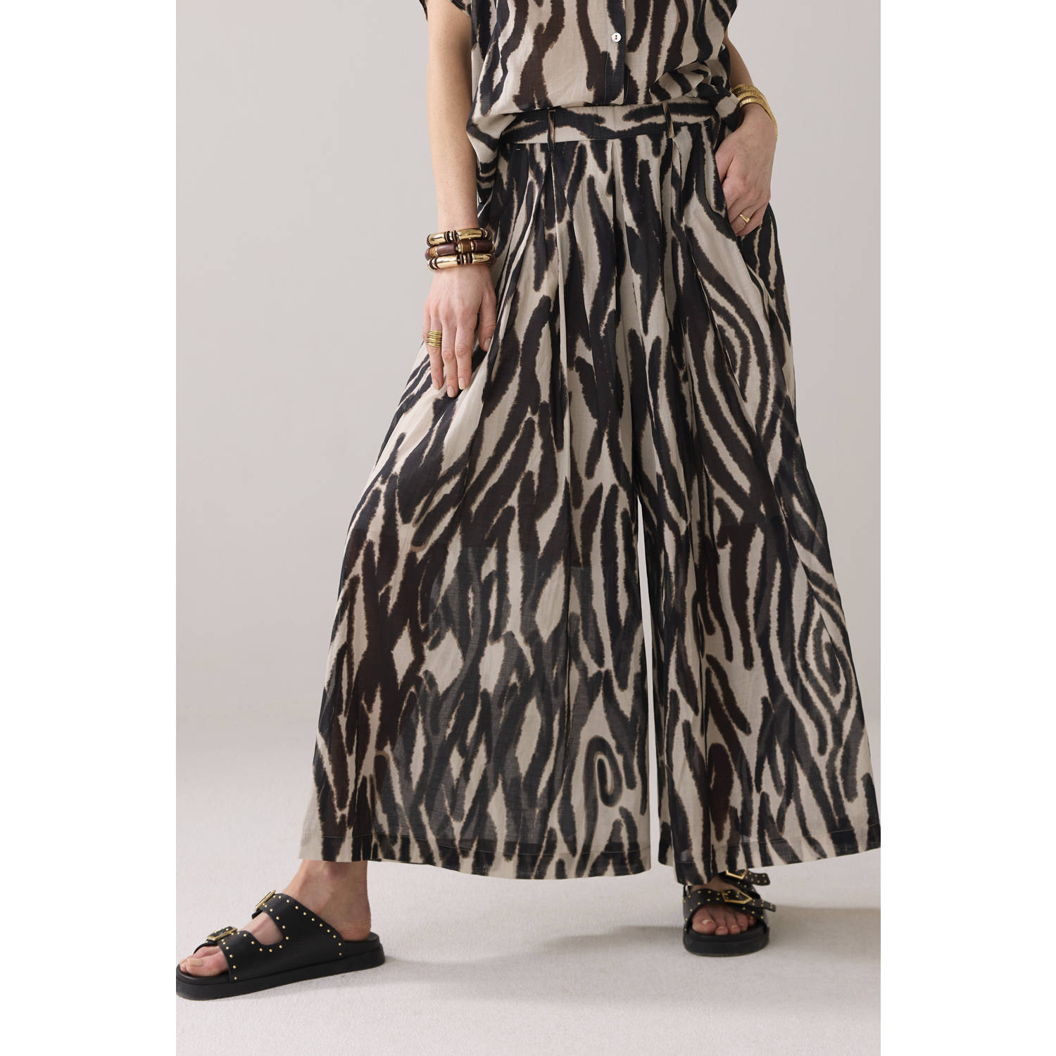 Summum wide leg regular waist pantalon multi