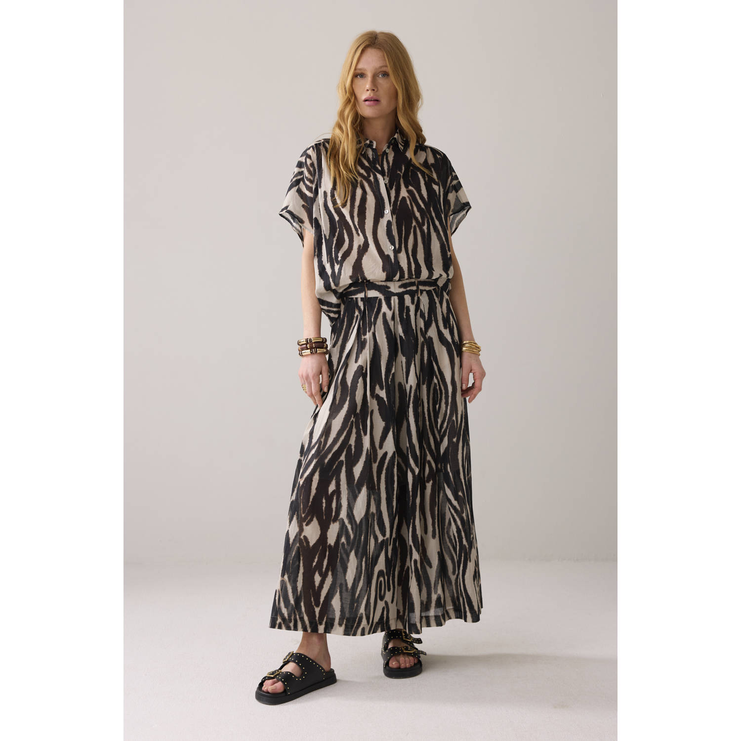 Summum wide leg regular waist pantalon multi