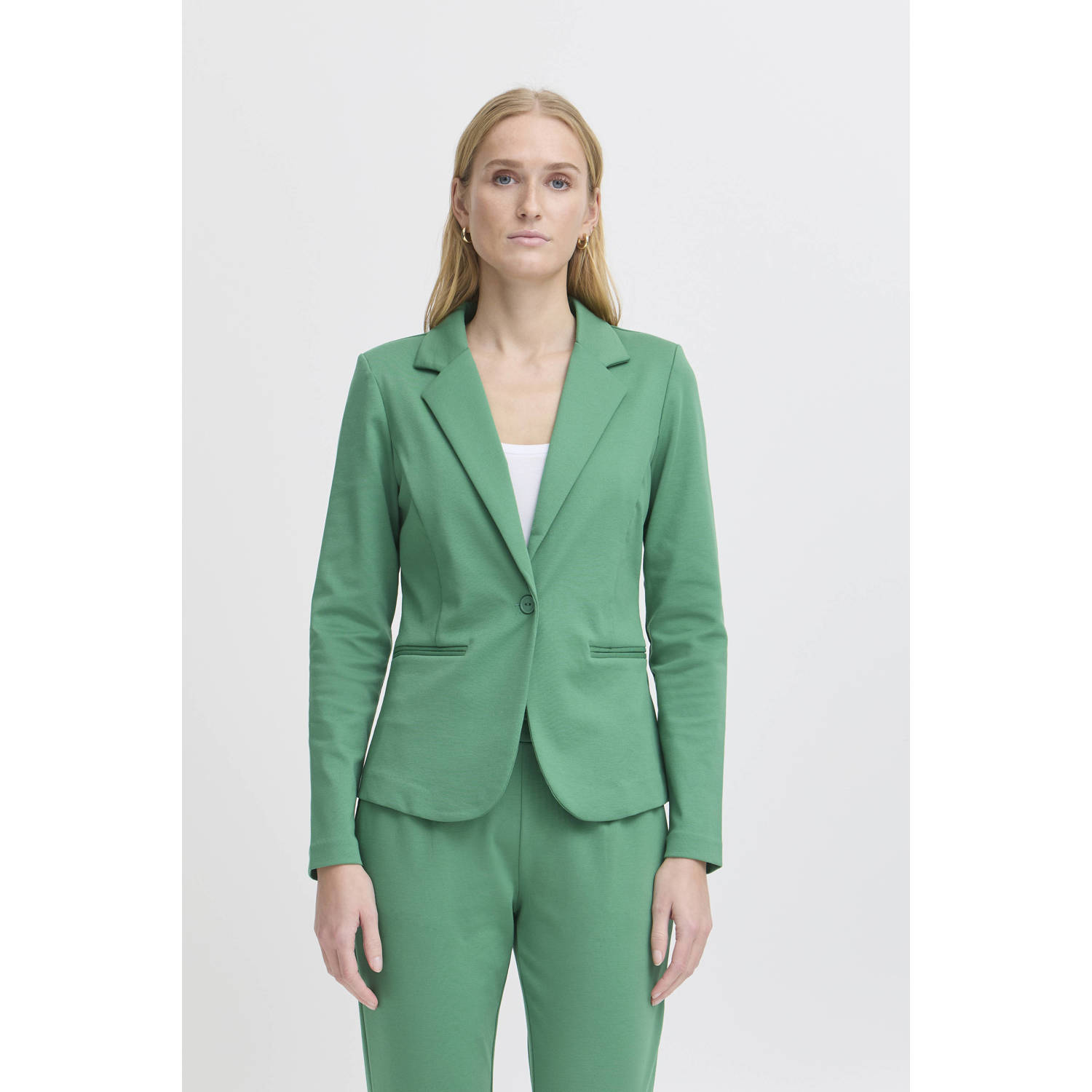 Ichi Slim fit blazer met reverskraag model 'KATE'