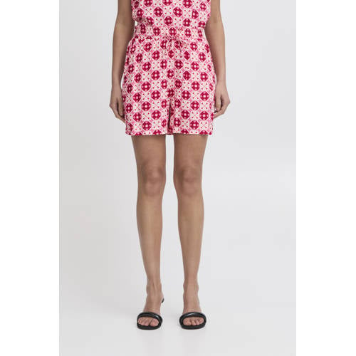 ICHI relaxed regular waist casual short roze afbeelding