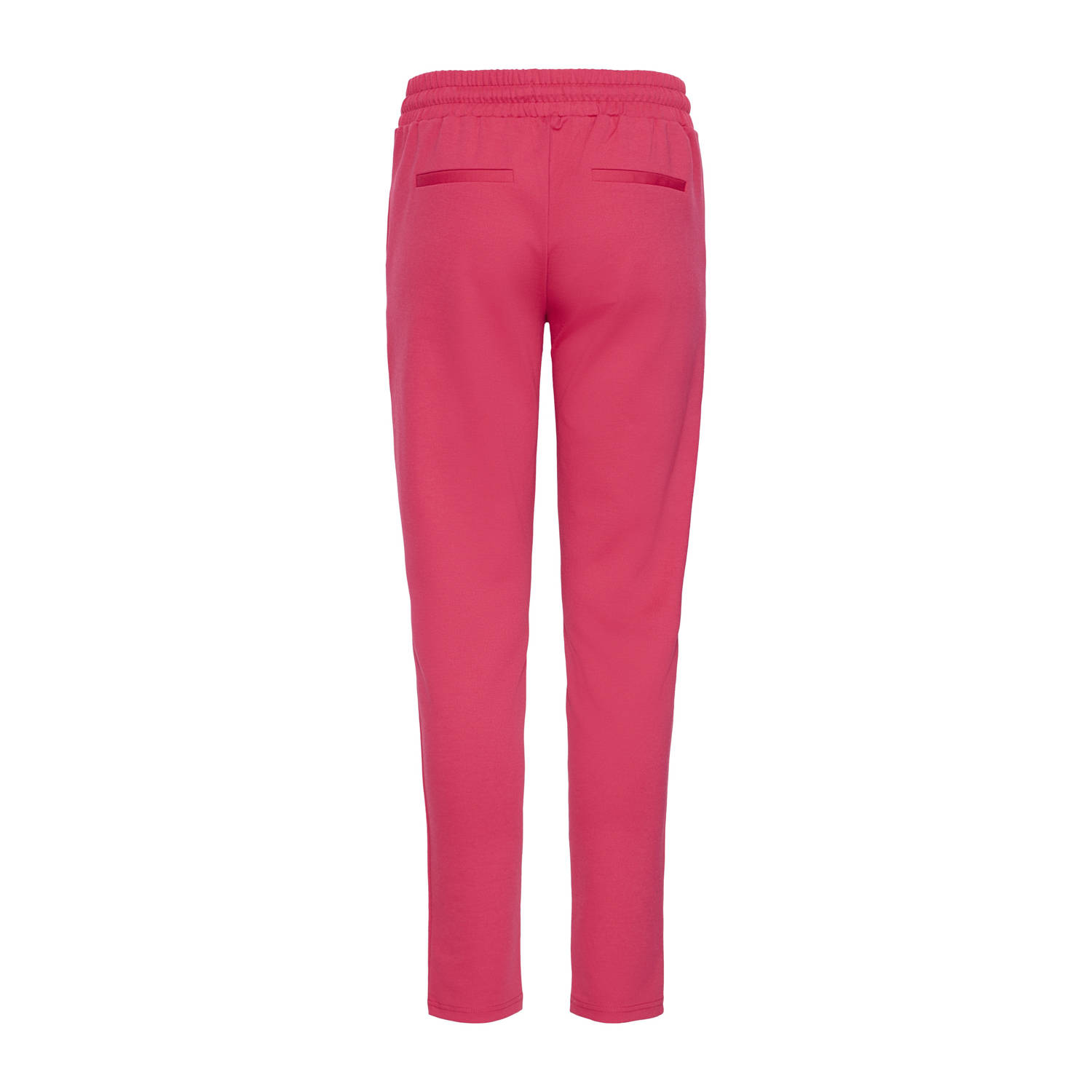 ICHI jersey regular waist casual broek roze