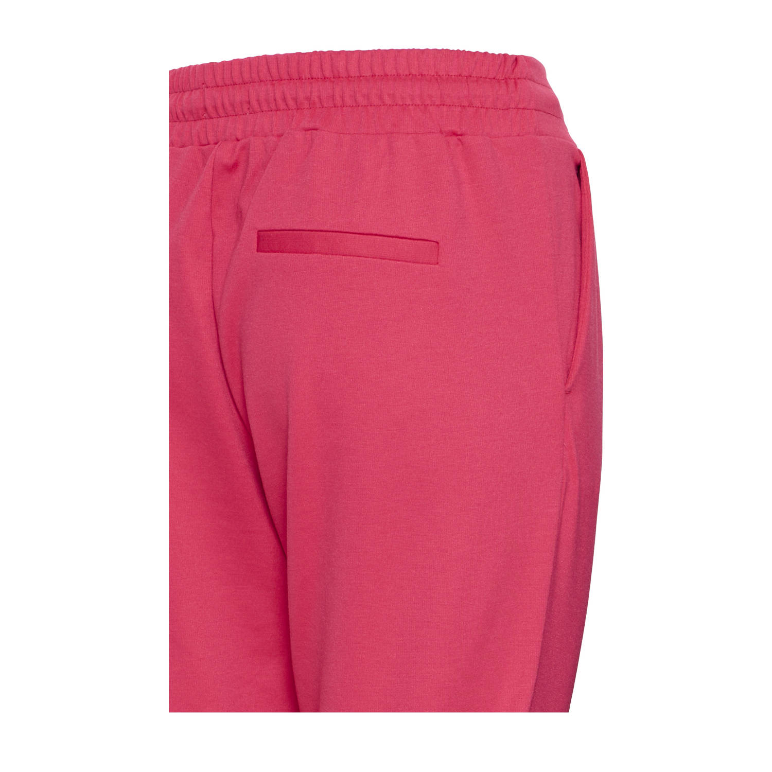 ICHI jersey regular waist casual broek roze