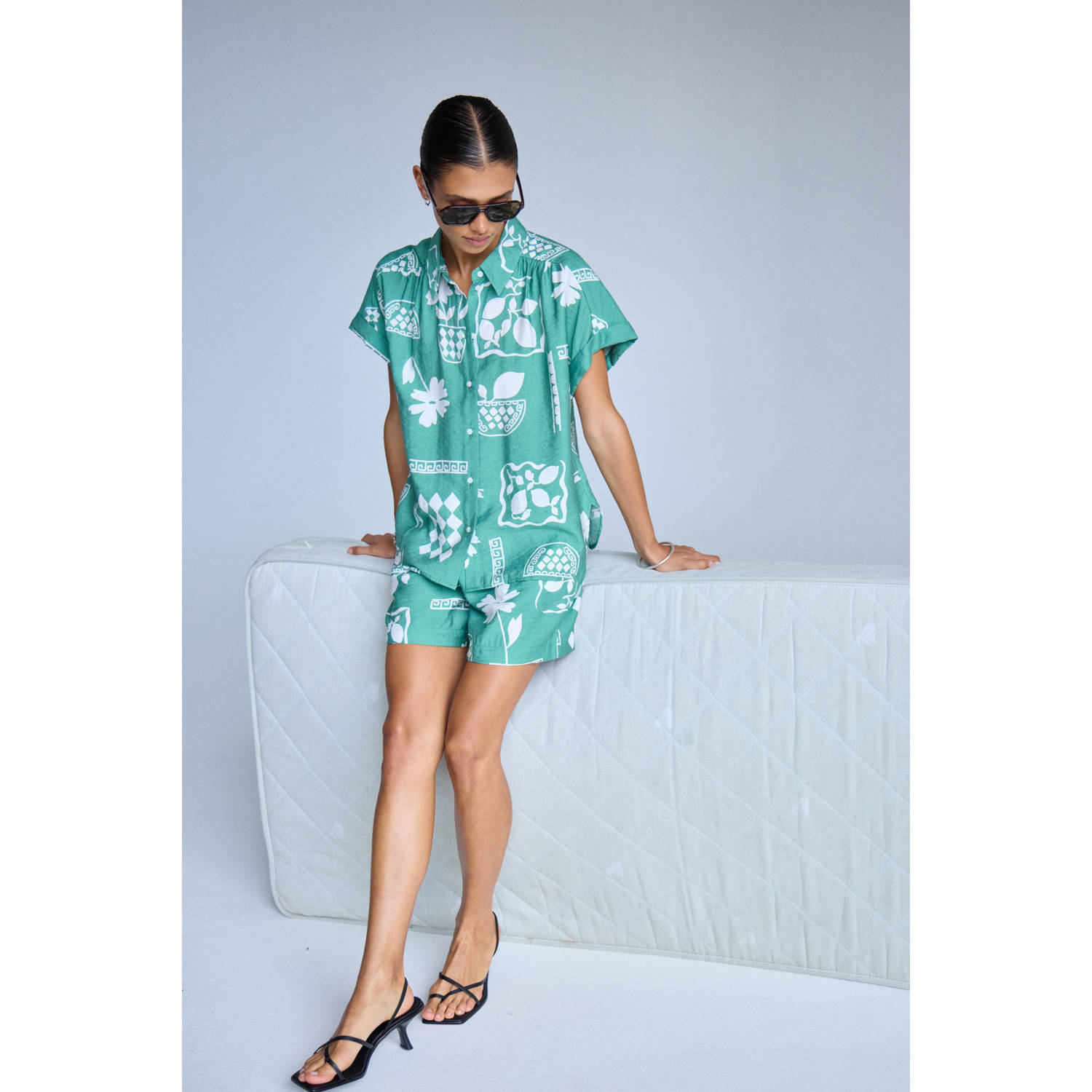 ICHI blouse lichtgroen