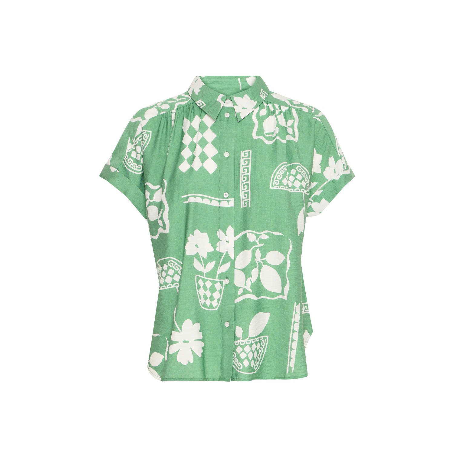 Ichi Regular fit blouse van viscosemix model 'YETTA'