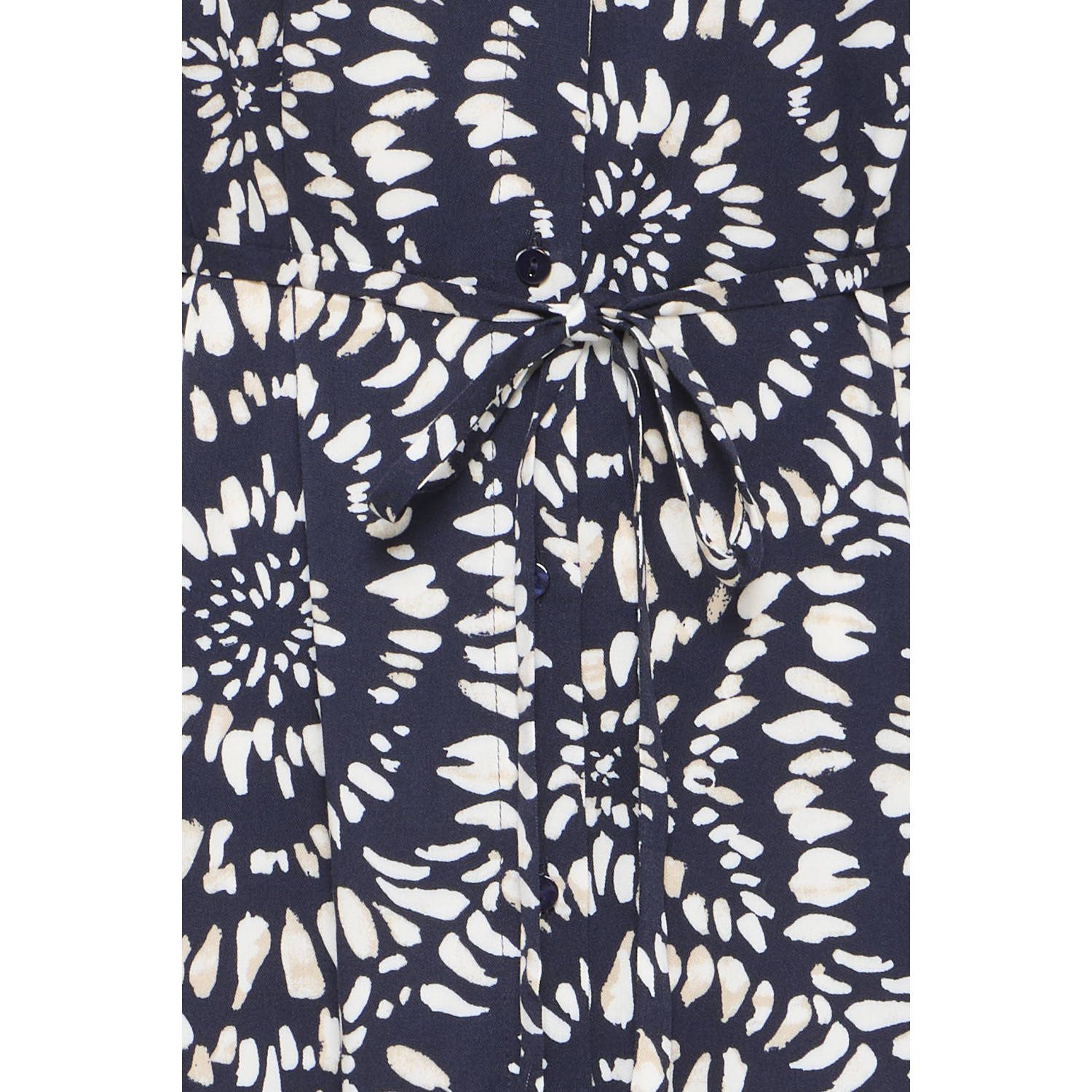 ICHI zomerjurk donkerblauw